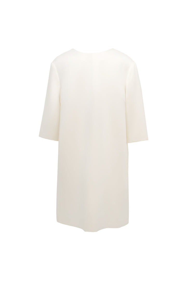 PAJA Summer Shimmer Silk Wool Satin Reversible Front-Back Dress