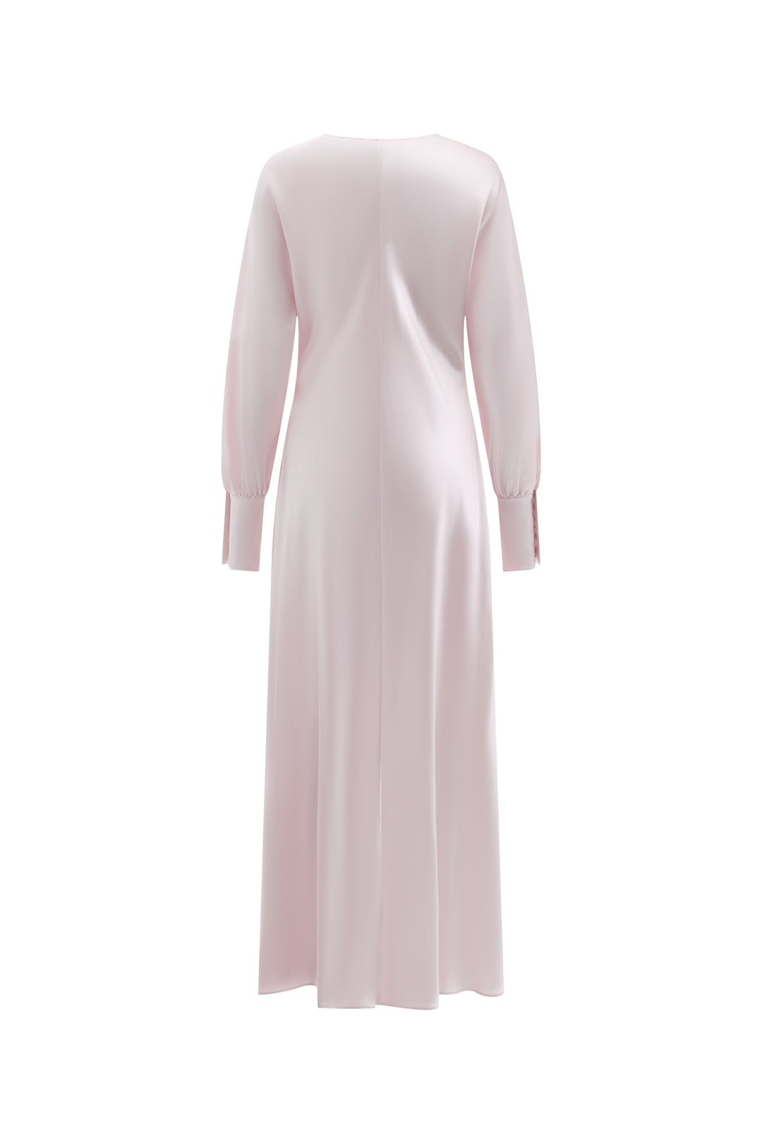 PAJA Summer Shimmer Bias-Cut 25 Momme Silk Crepe Satin V-Neck Long Dress