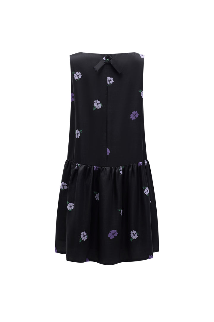 PAJA Summer Shimmer Silk Wool Satin Printed Dress