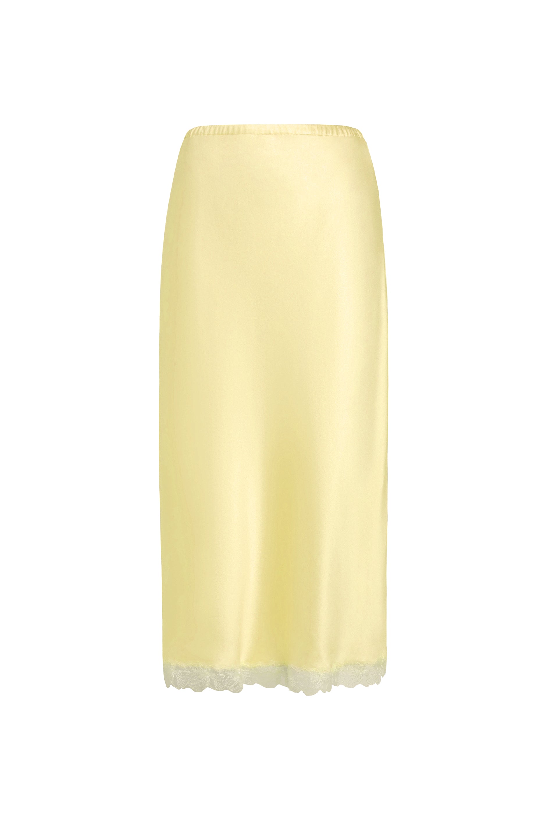 PAJA Bias-Cut Silk Crepe Satin Lace-Trim Skirt – Not Just Pajama