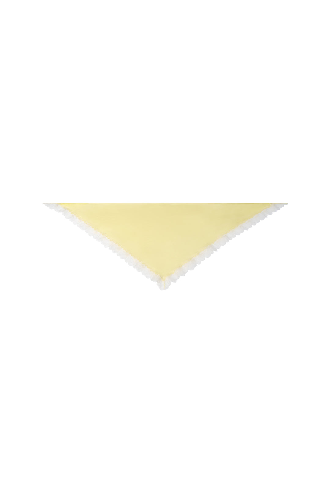 PAJA 25 Momme Silk Crepe Satin Lace-Trim Triangle Scarf