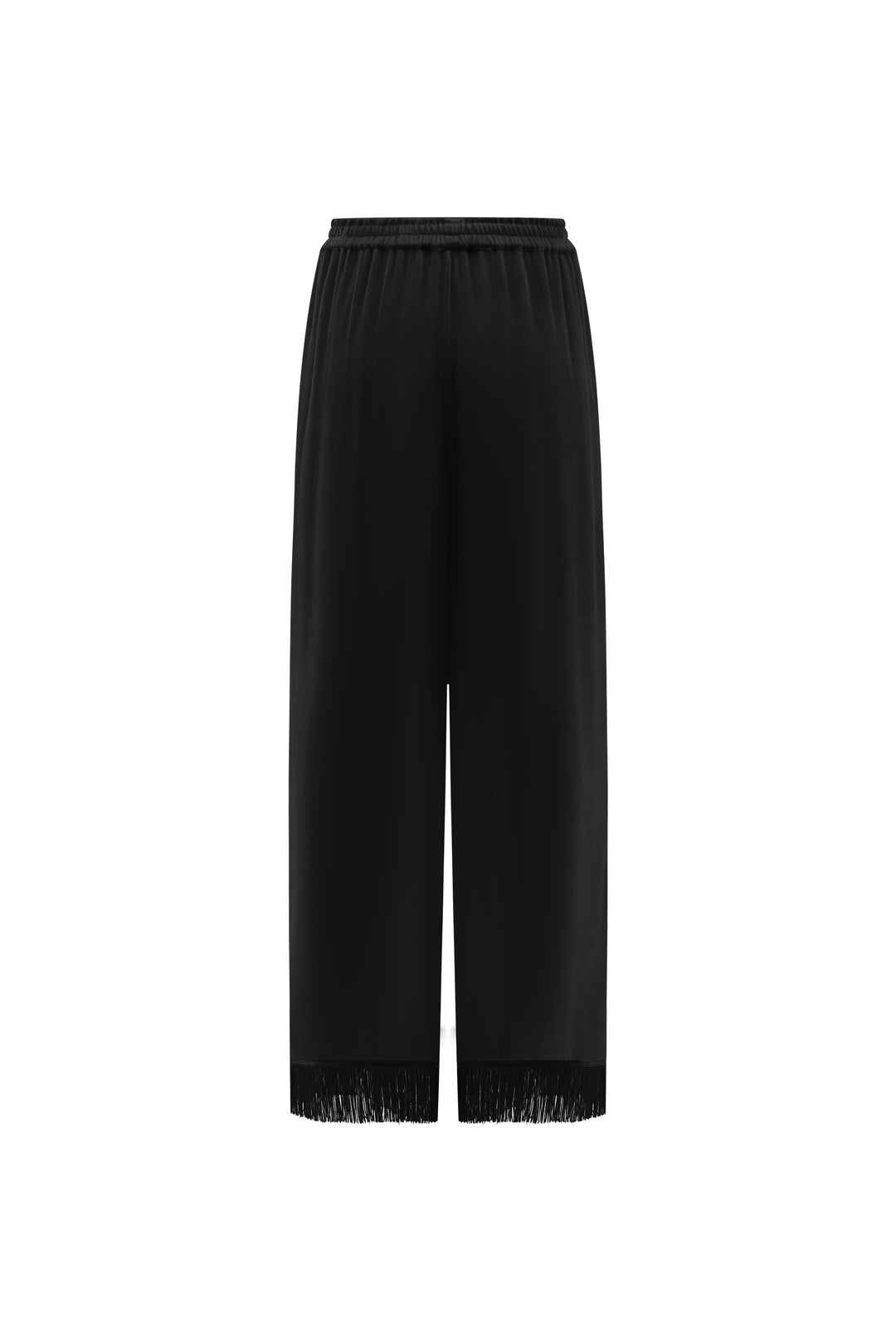 PAJA Summer Shimmer Silk Velvet Fringe-Trim Pants