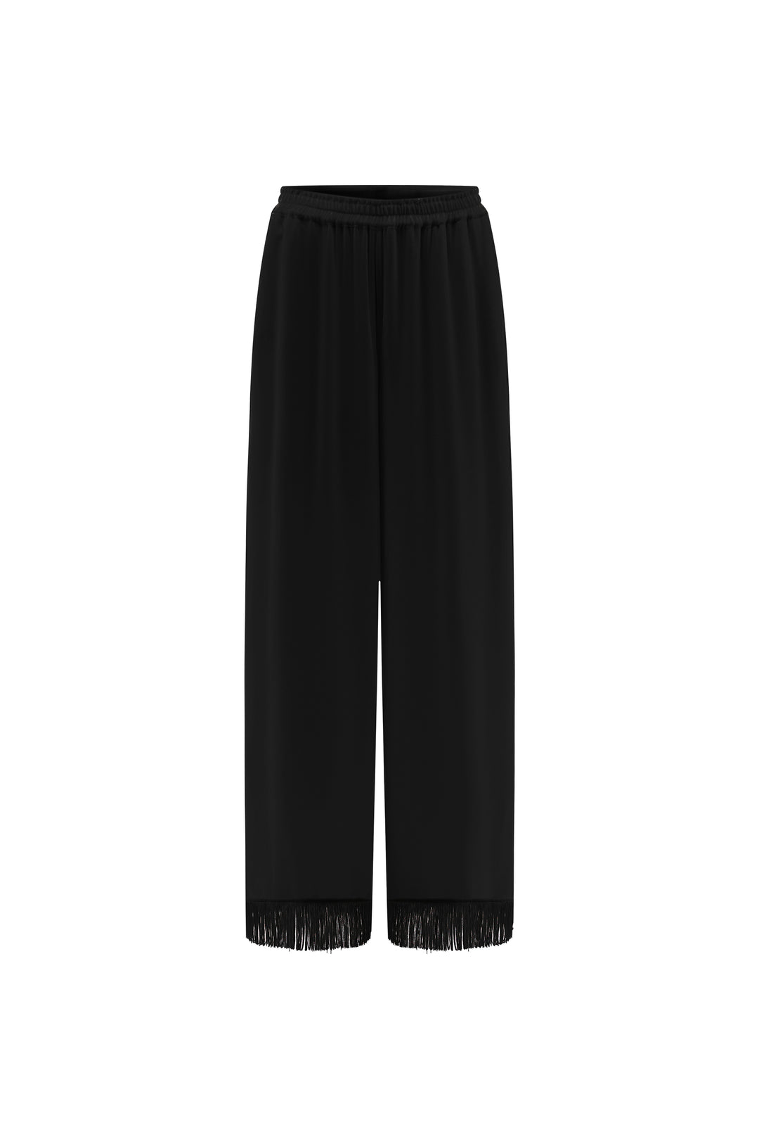 PAJA Summer Shimmer Silk Velvet Fringe-Trim Pants