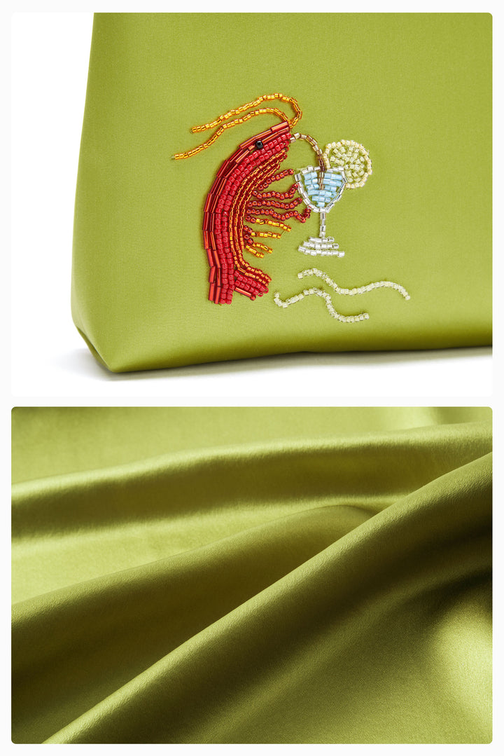 PAJA Beaded Summer Escapes Silk Handbag - Green