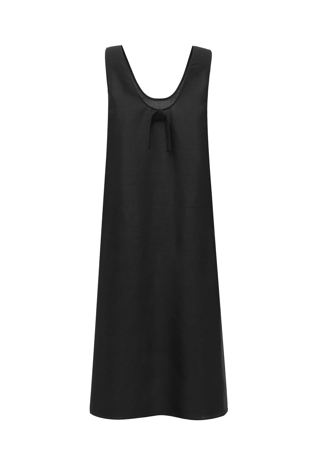 PAJA Berries Women's Dupioni Silk U-Neck Black Tank Dress
