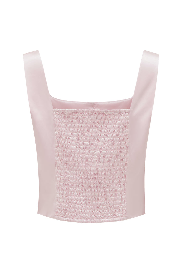 PAJA Beaded Summer Escapes Silk Top - Pink