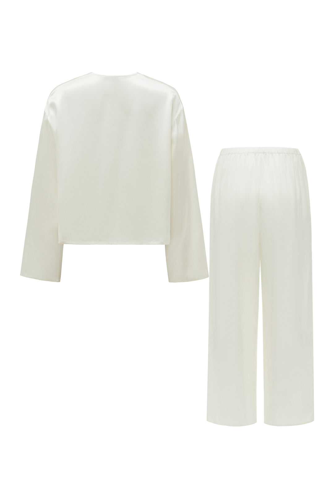 PAJA Beaded Summer Escapes Silk Long Sleeve & Long Pants Set