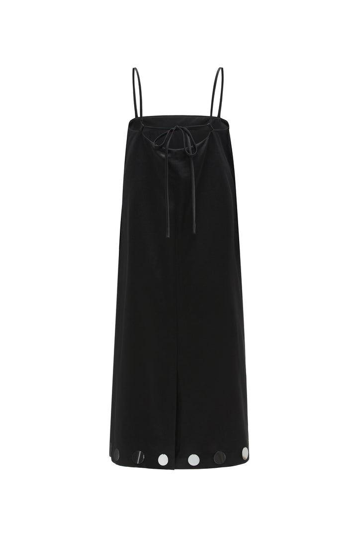 PAJA Gleam Collection Sequin Black Slip Dress