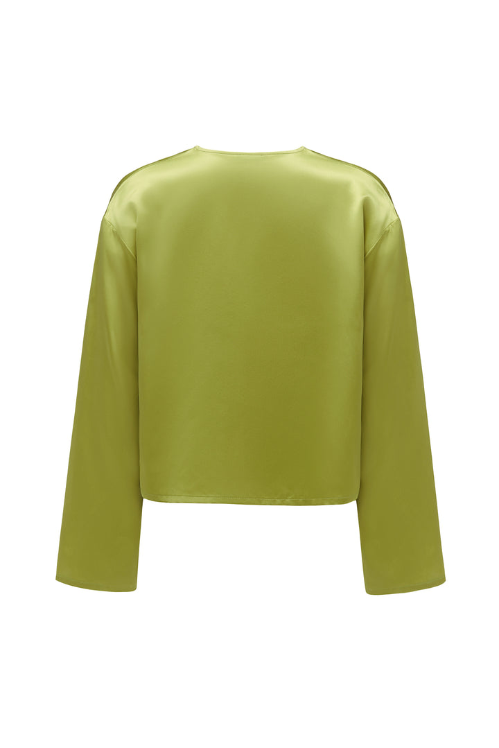 PAJA Beaded Summer Escapes Long Sleeve Blose - Green