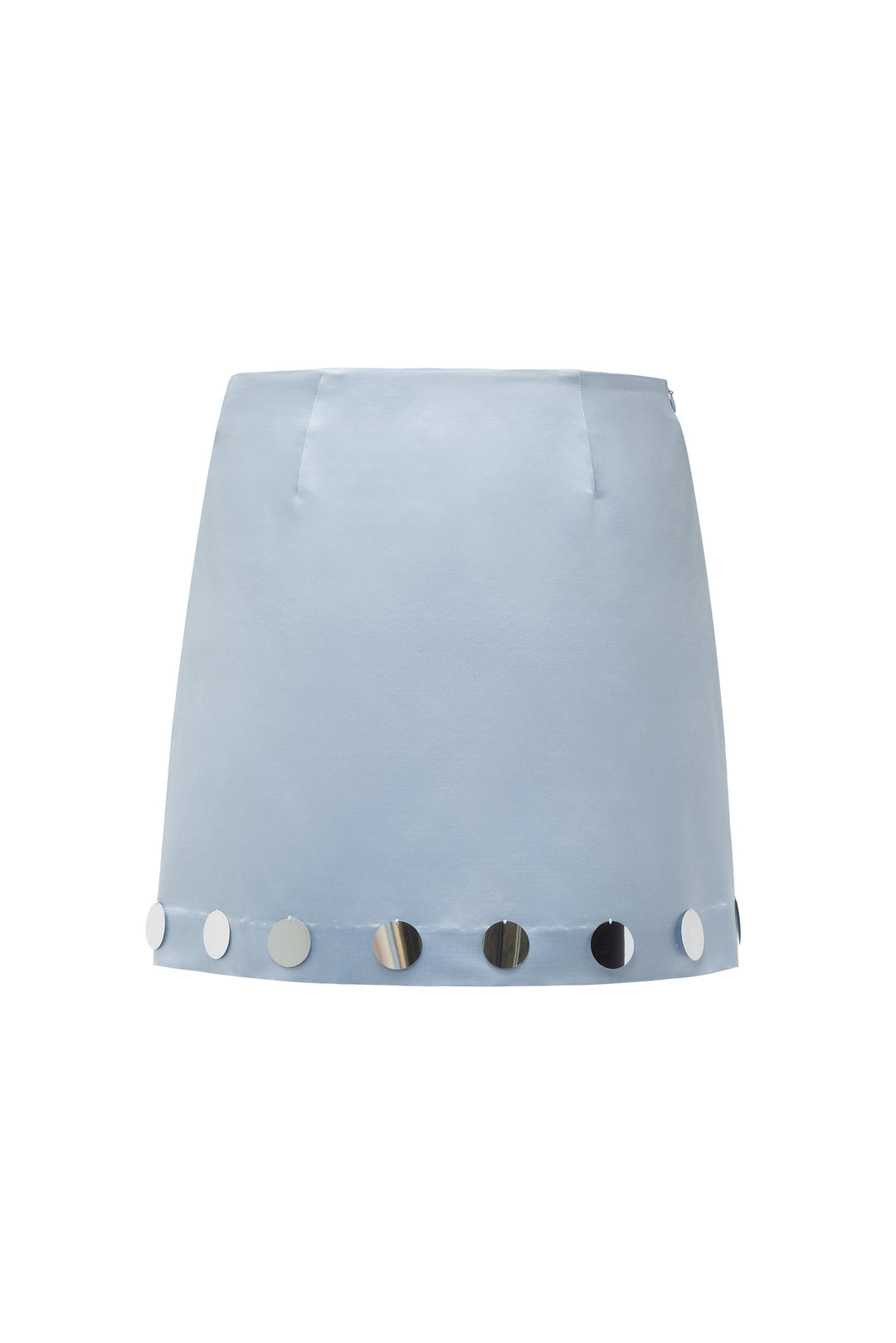 PAJA Gleam Collection Silk-Wool Mini Skirt - Light Blue