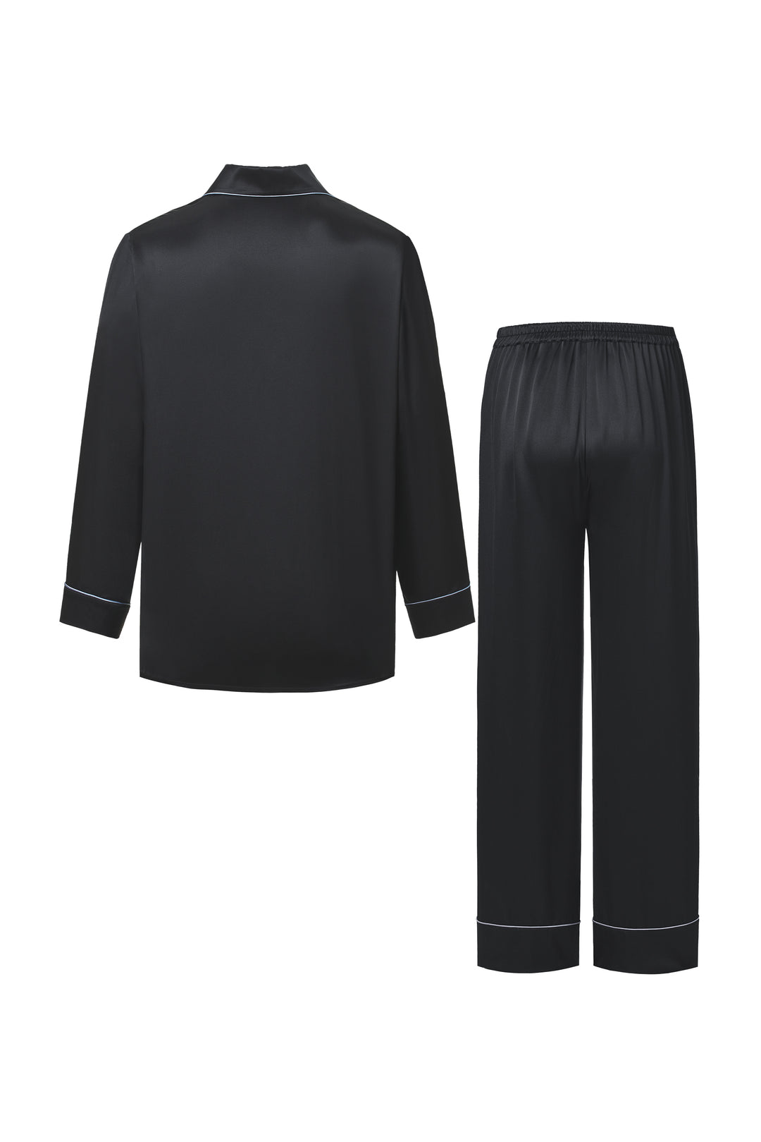 Museum of Crush Love Wave Men’s Silk Long Pajama Set