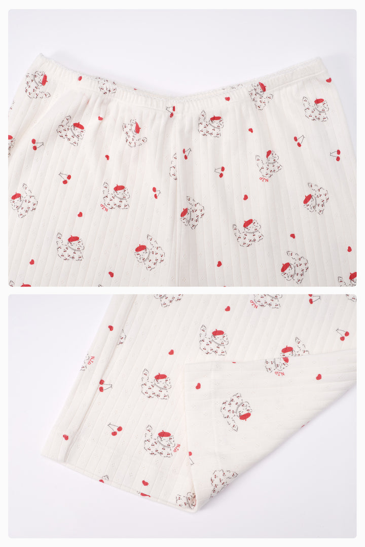 Kiki Cat Wool Silk Knit Top and Pants