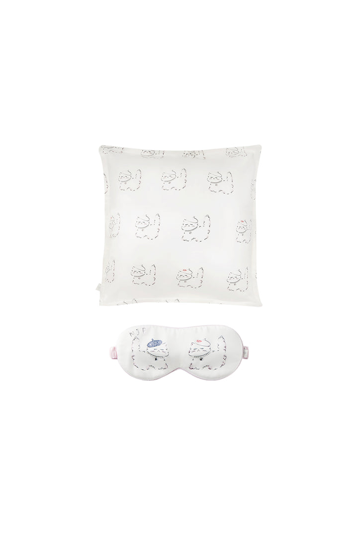 Animal Lover Box | Kiki Cat Silk Sleeping Eye Mask & Pillow