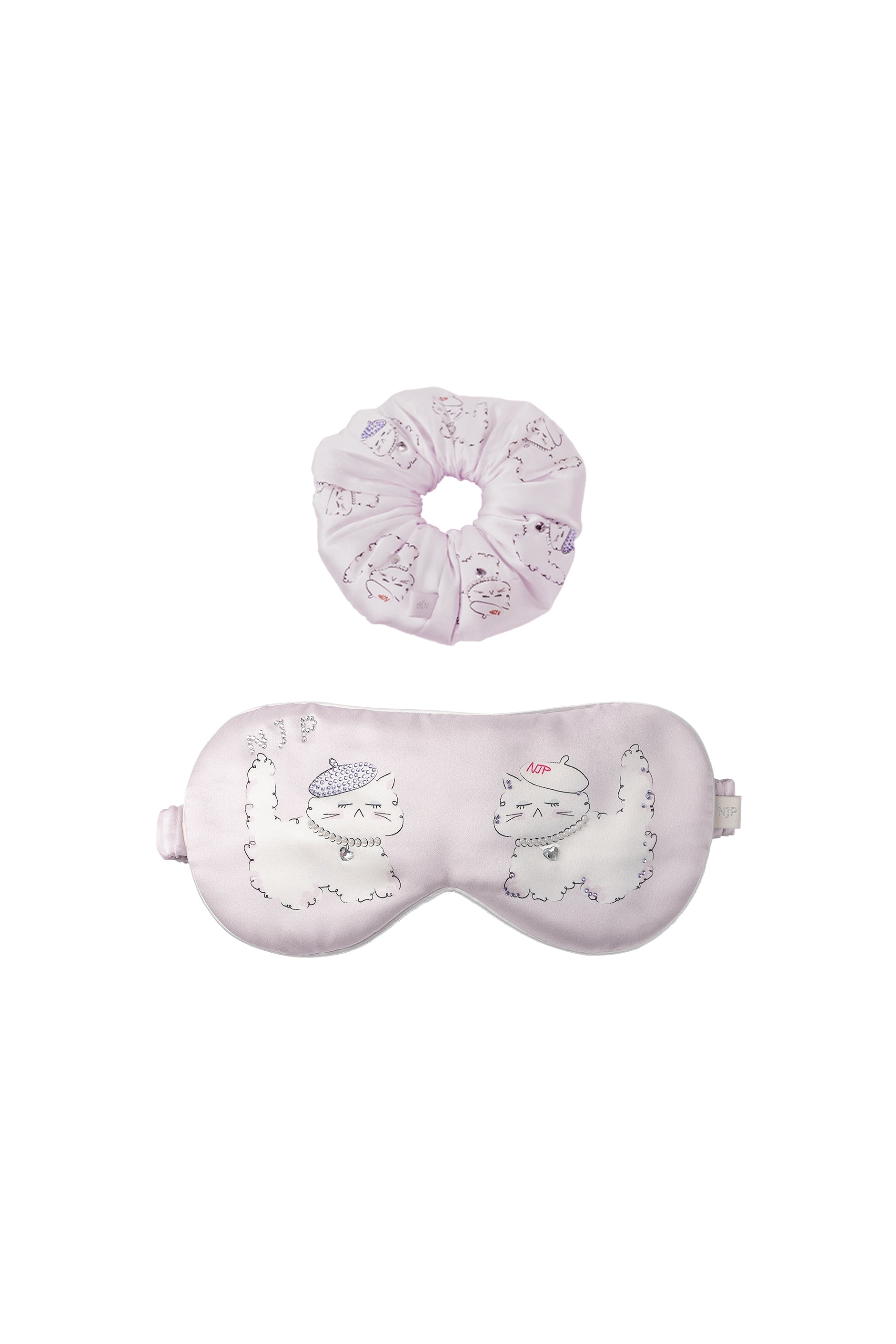 Kiki Cat Silk Gift Set | Eye Mask & Scrunchie