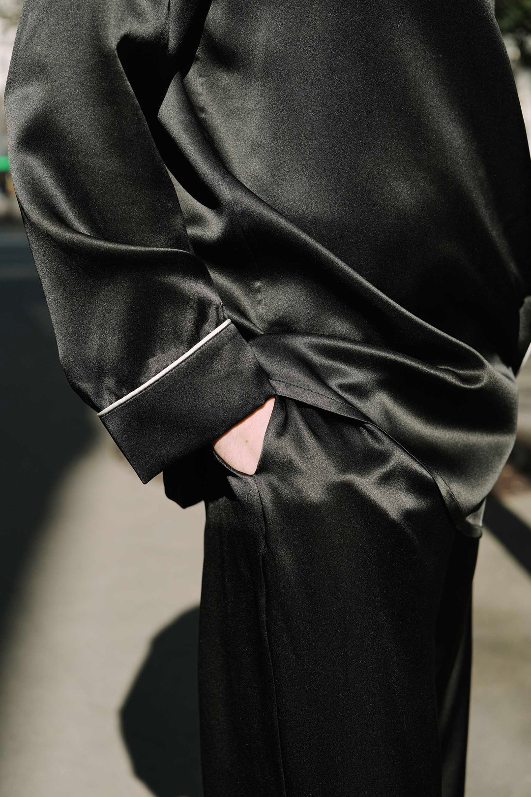 Little Heart Classic Men’s Silk Pajama Long Set