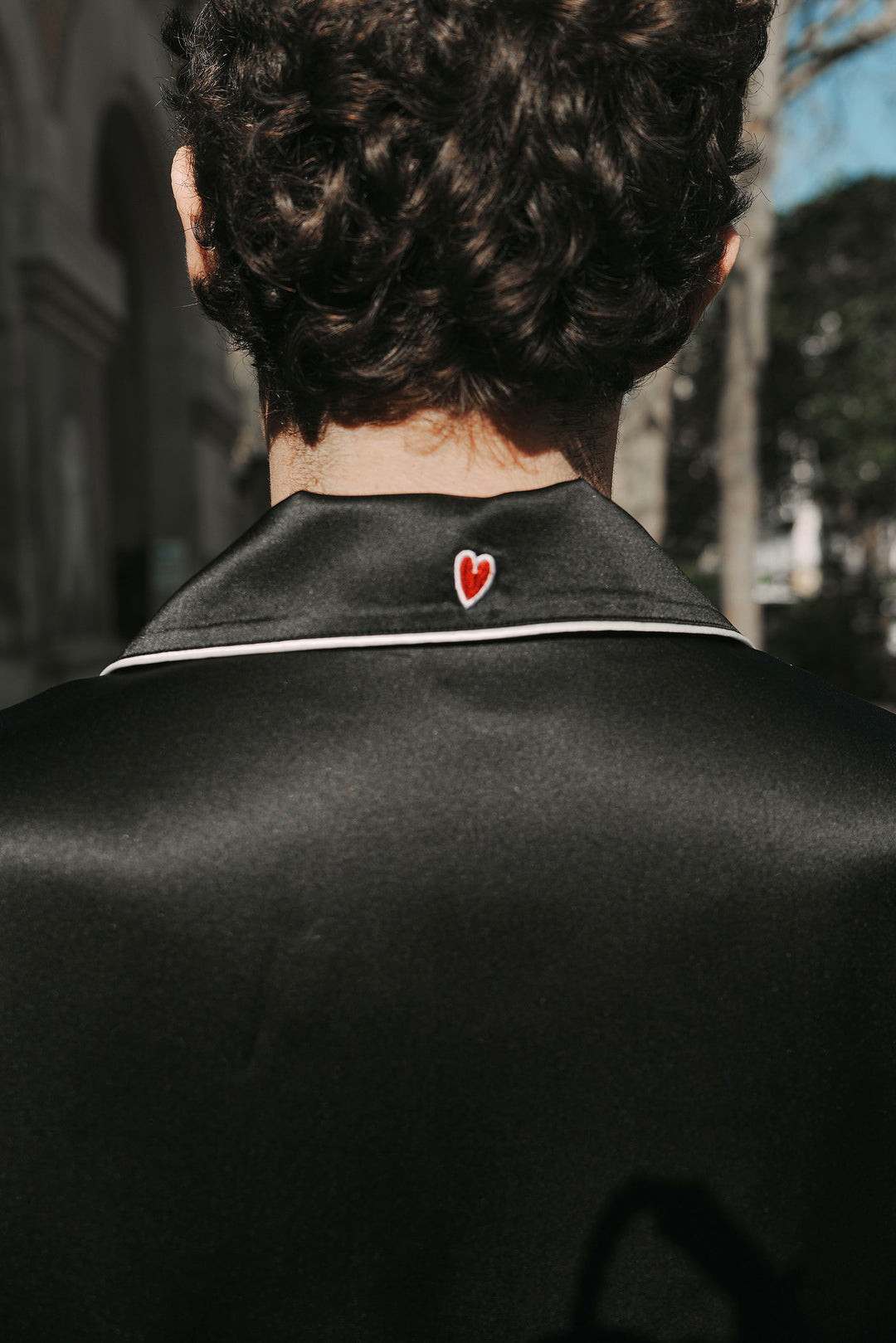 Little Heart Classic Men’s Silk Pajama Long Set