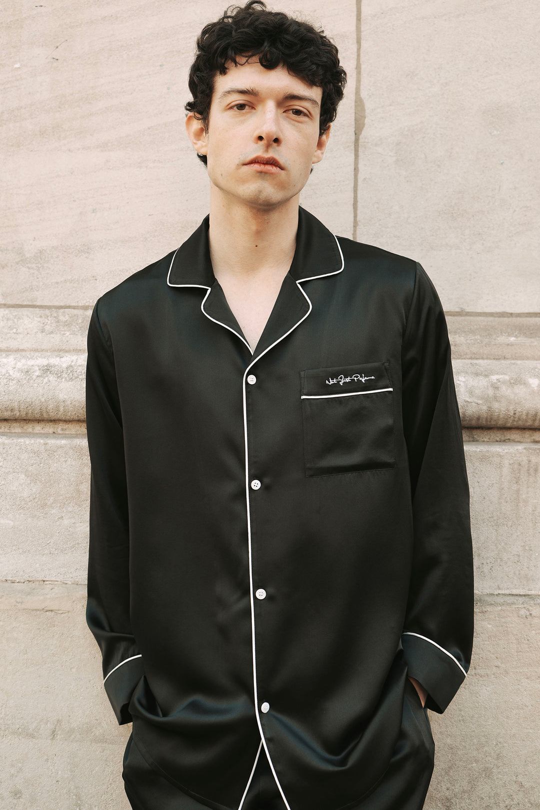 Little Heart Classic Men’s Silk Pajama Long Set