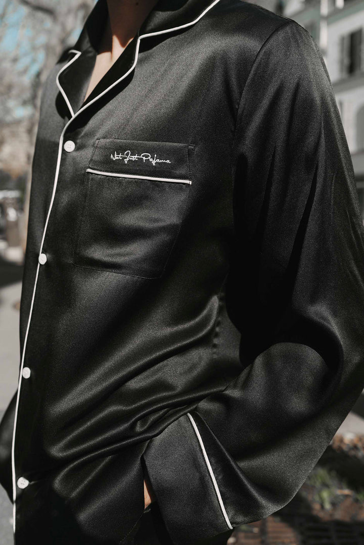 Little Heart Classic Men’s Silk Pajama Long Set