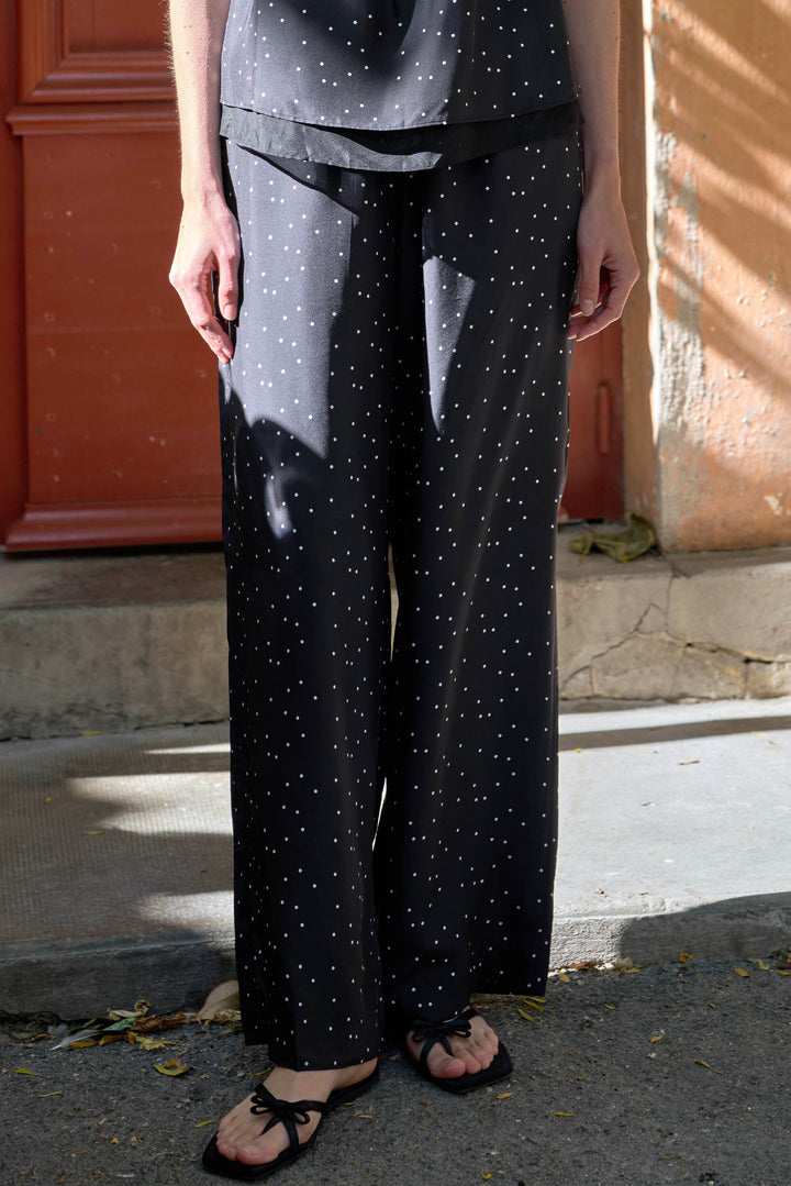 PAJA Out After Brunch Silk Camisole & Wide Leg Pants Summer Vacation Set in 100% mulberry silk by Not Just Pajama - image 5