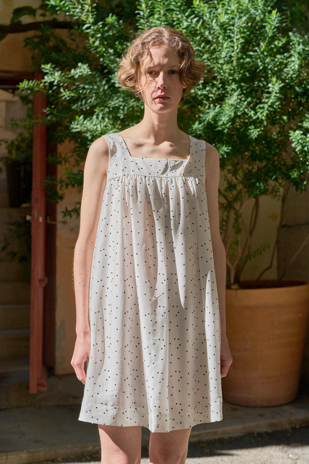 PAJA Out After Brunch Silk Polka Dot Camisole Dress | Summer Vacation Maxi Dress in 100% mulberry silk by Not Just Pajama - image 4