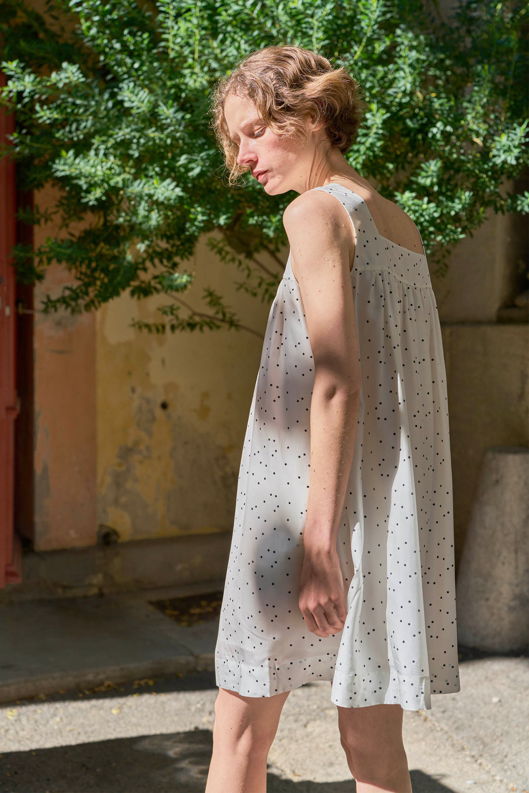 PAJA Out After Brunch Silk Polka Dot Camisole Dress | Summer Vacation Maxi Dress in 100% mulberry silk by Not Just Pajama - image 6