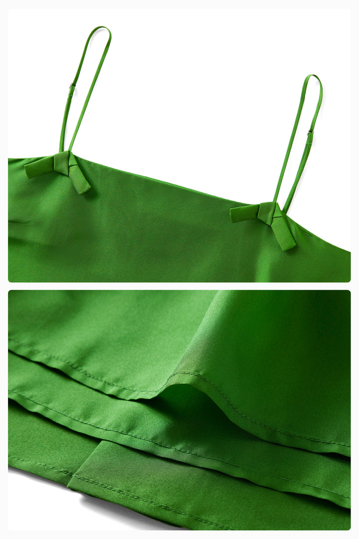 PAJA Out After Brunch Mulberry Silk Pleated Slip Dress with Adjustable Straps in 100% mulberry silk by Not Just Pajama - image 22