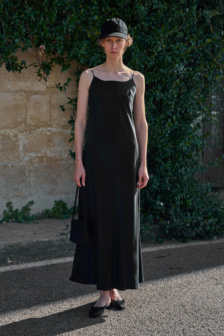 PAJA Out After Brunch Silk Maxi Dress | Adjustable Strap Summer Dress