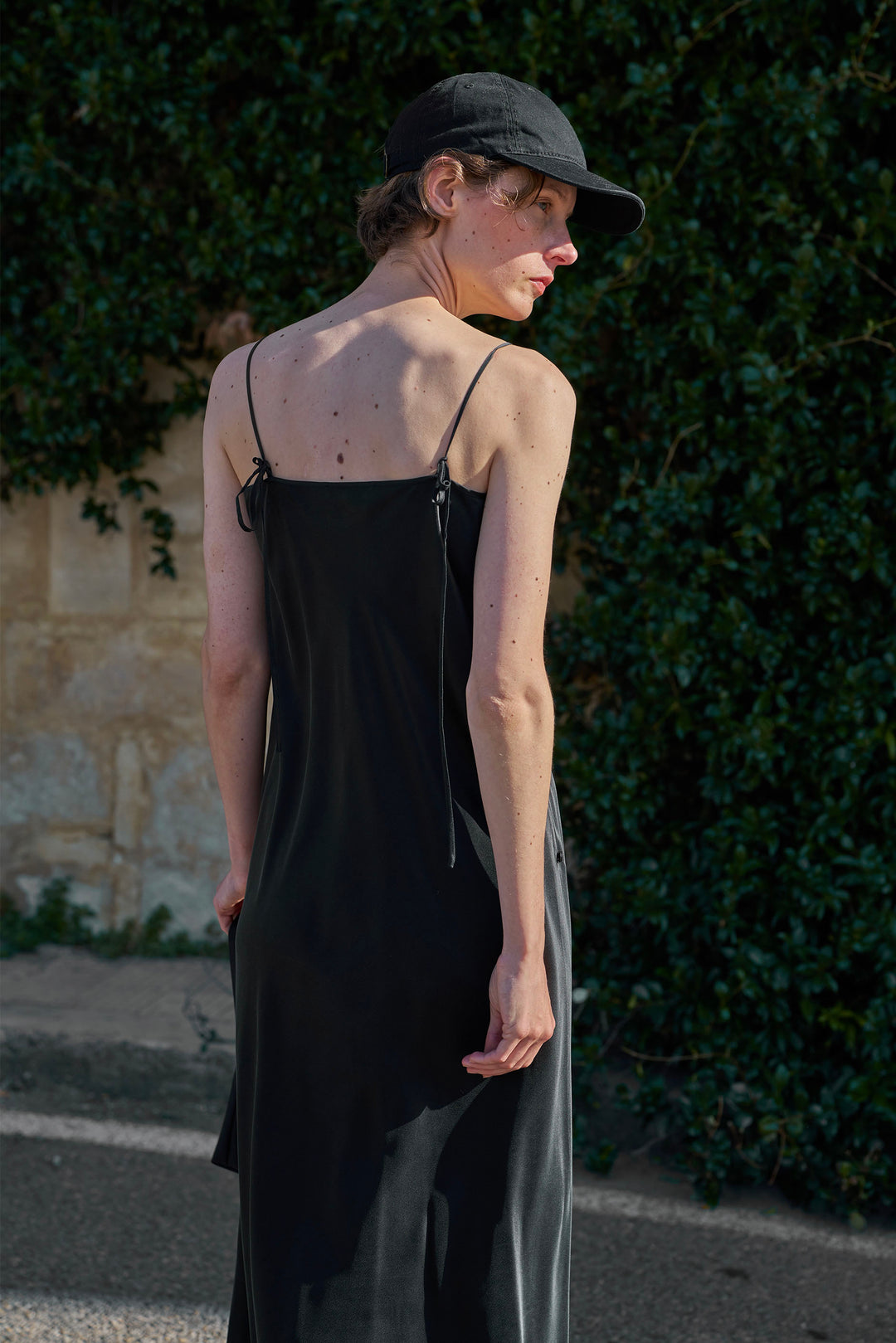 PAJA Out After Brunch Silk Maxi Dress | Adjustable Strap Summer Dress