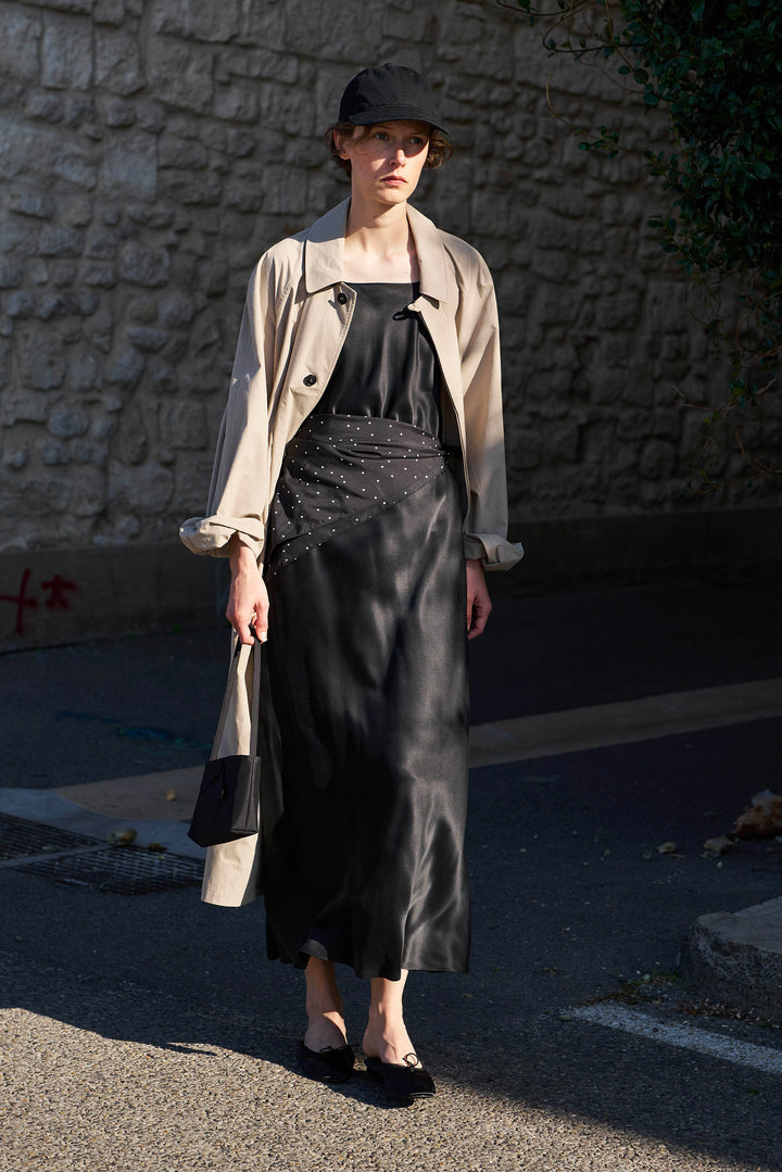 PAJA Out After Brunch Silk Maxi Dress | Adjustable Strap Summer Dress