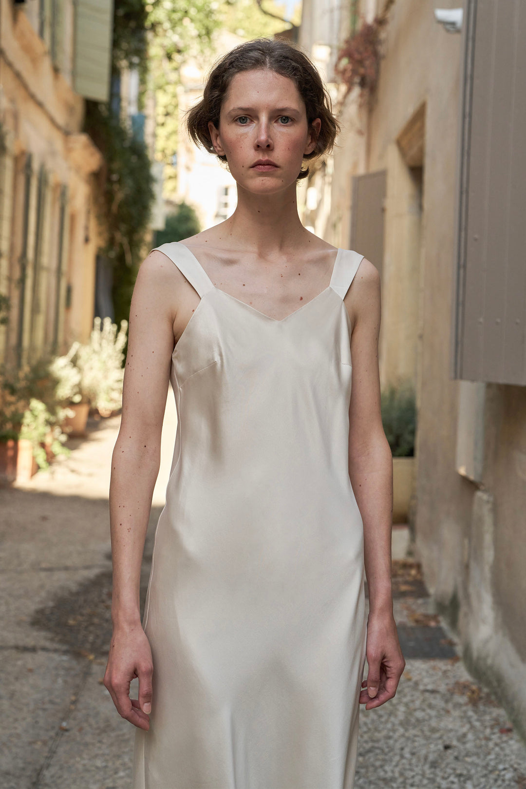 PAJA Out After Brunch Silk Maxi Dress | Adjustable Strap Vacation Dress