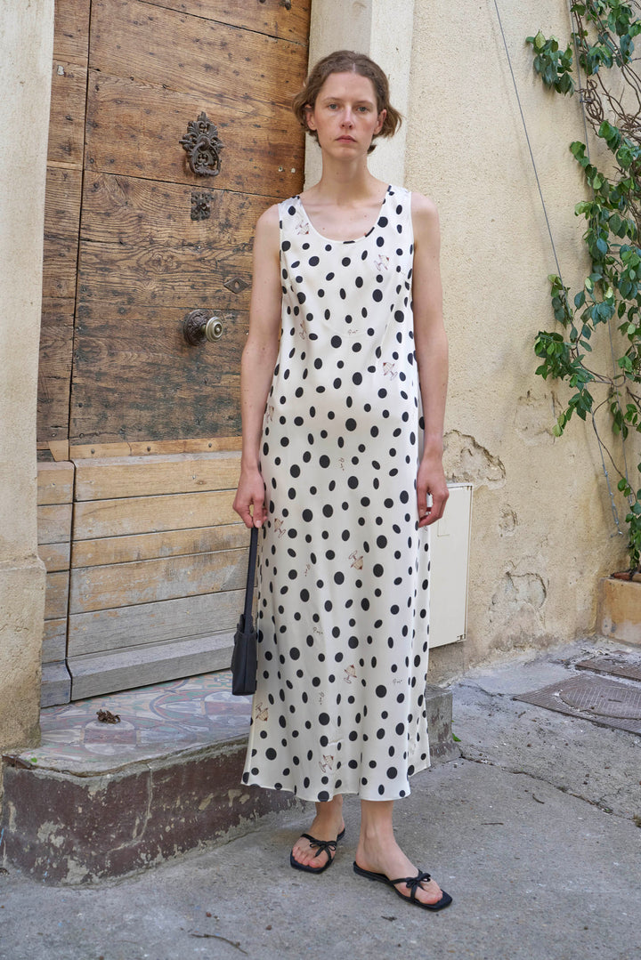 PAJA Out After Brunch Mulberry Silk U-Neck Maxi Dress in 100% mulberry silk by Not Just Pajama - image 4