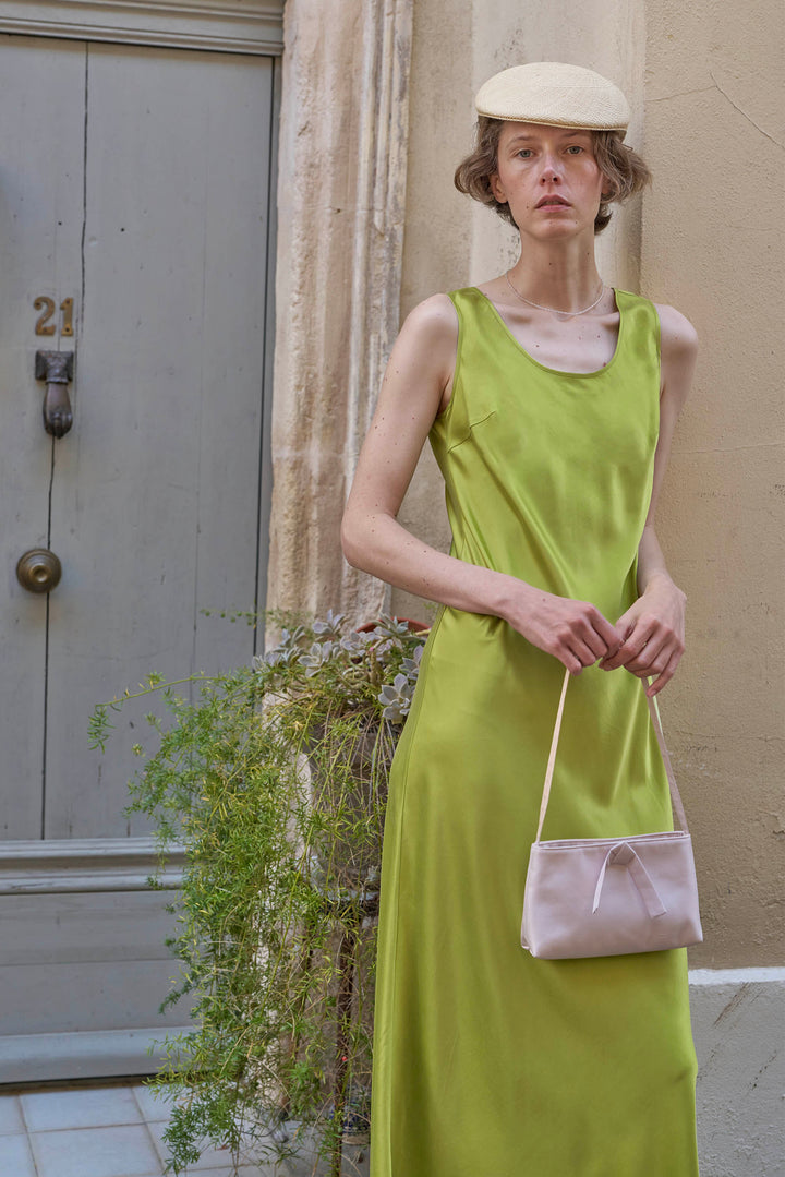 PAJA Out After Brunch Mulberry Silk U-Neck Maxi Dress in 100% mulberry silk by Not Just Pajama - image 12