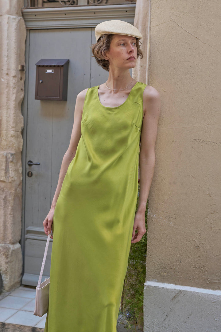 PAJA Out After Brunch Mulberry Silk U-Neck Maxi Dress in 100% mulberry silk by Not Just Pajama - image 17