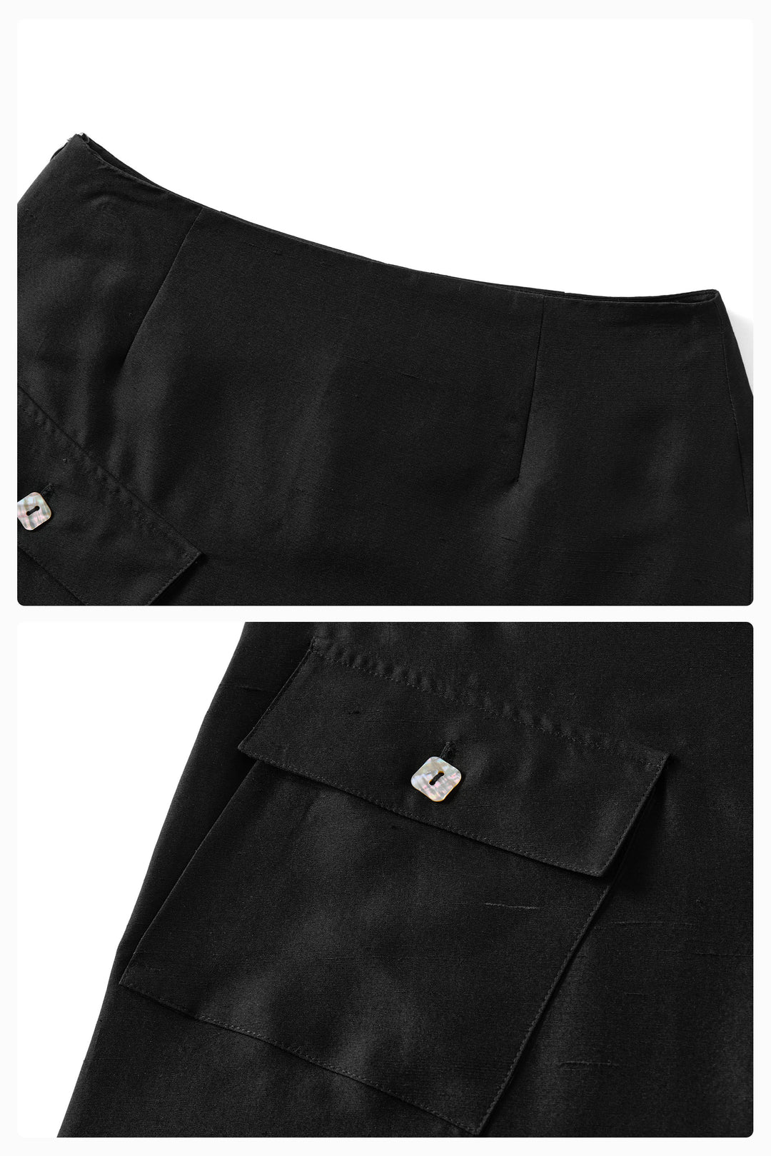 PAJA Out After Brunch Mulberry Silk Utility Midi Skirt