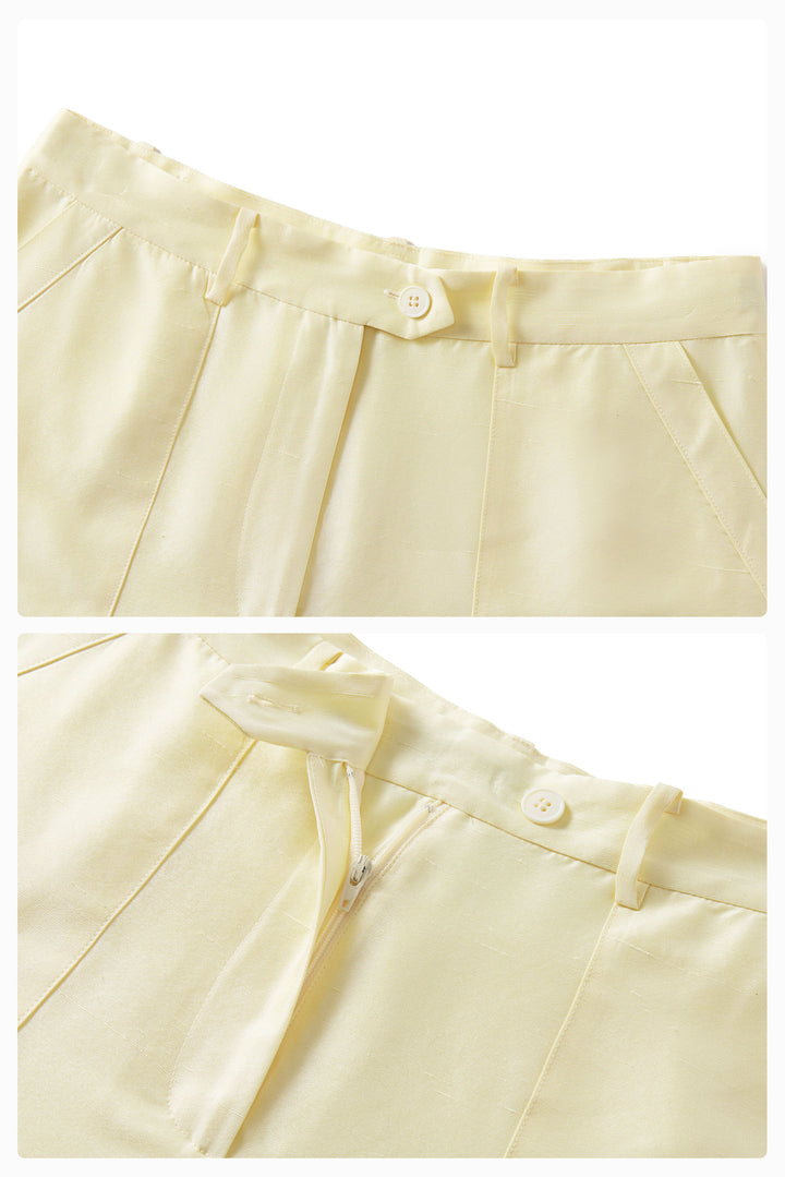 PAJA Out After Brunch Mulberry Silk High-Waisted Shorts