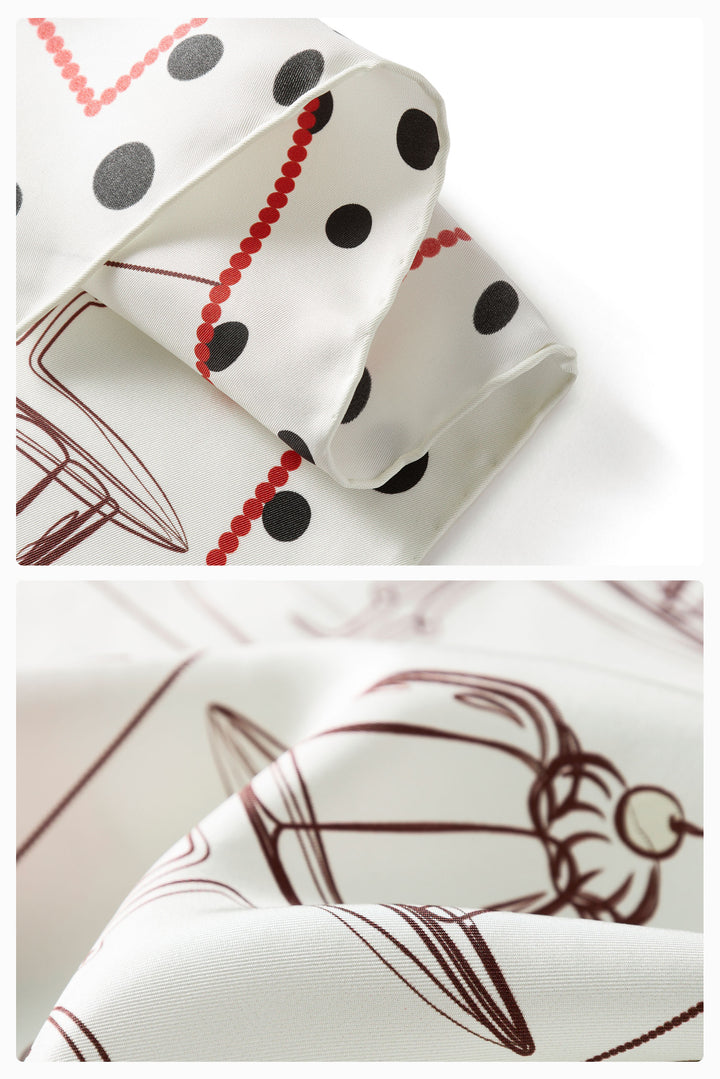 PAJA Out After Brunch Mulberry Silk Scarf