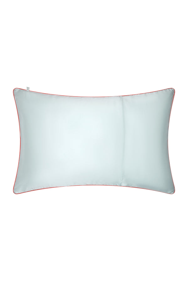 Cupid Heart Silk Pillowcase - Light Blue