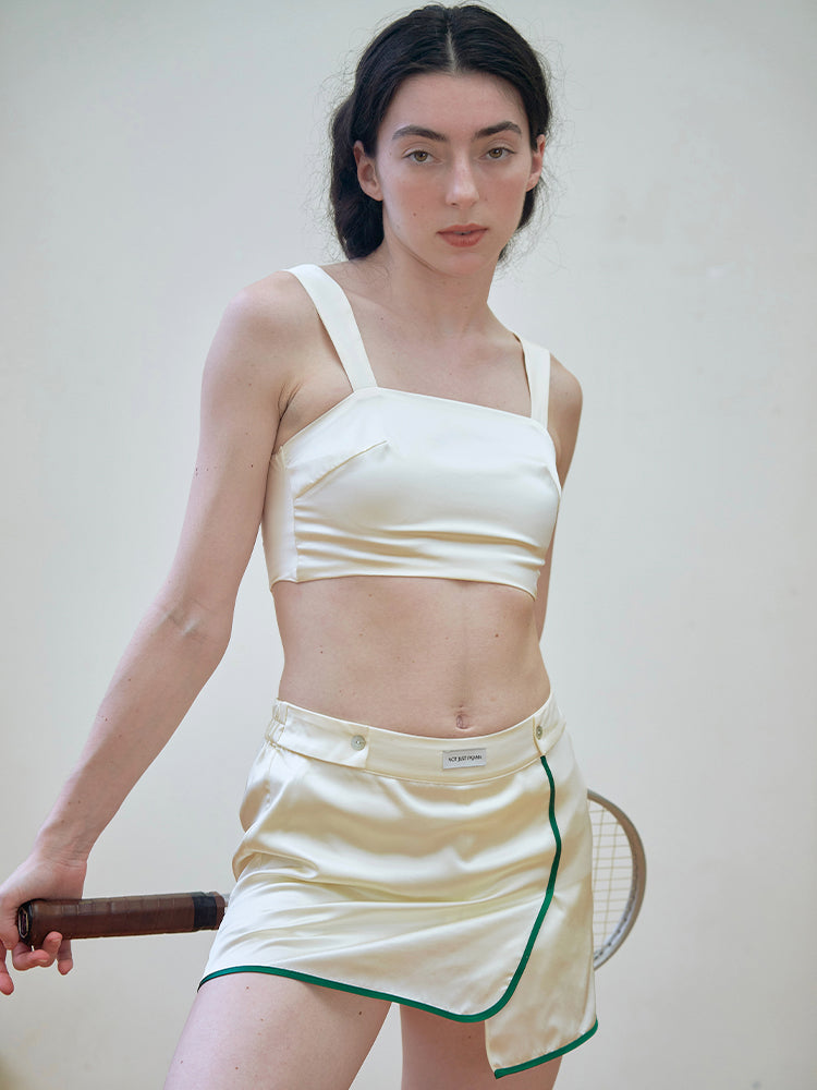 Silk Bralette Crop Top – Not Just Pajama